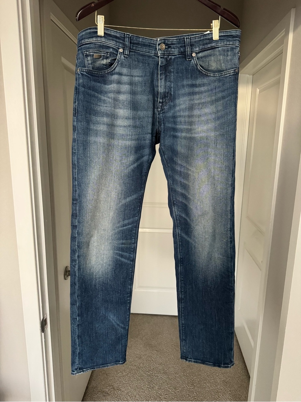 Hugo Boss Distressed Slim Stretch Jeans- Size 34x32